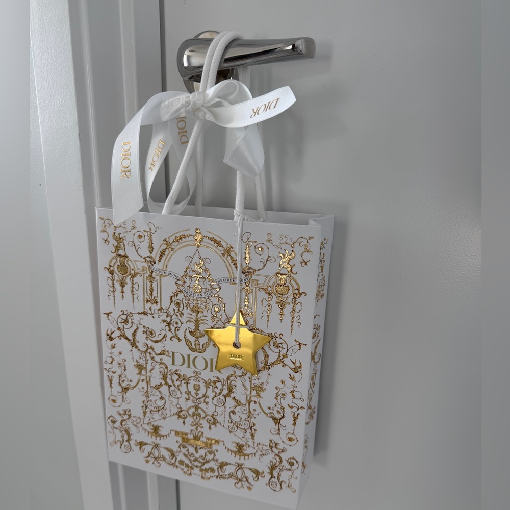 2025 Holiday Gift Bag Bow Star Receipt Env & Tissue